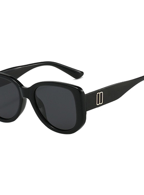 大框偏光显脸小黑色猫眼墨镜防晒