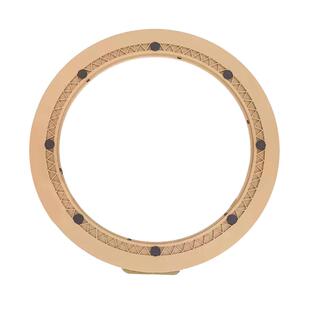 圆餐桌电动转盘静音款旋转餐桌家用酒店实木桌岩板钢化玻璃转盘