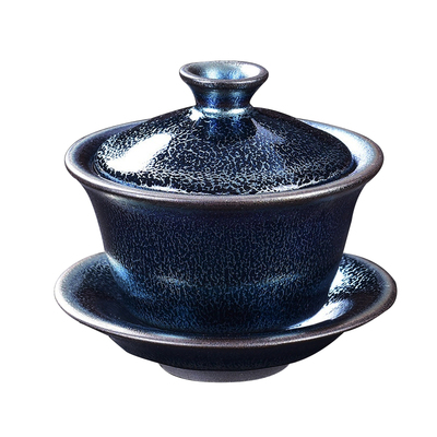 建盏三才盖碗茶杯家用泡茶大茶碗