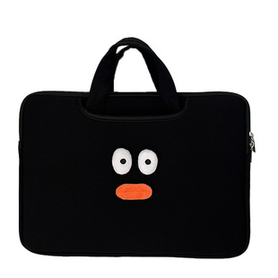 原创丑萌搞怪ins时尚贴布笔记本电脑包14寸高颜值手提11寸平板包15.6寸苹果Mac内胆包收纳包内胆包