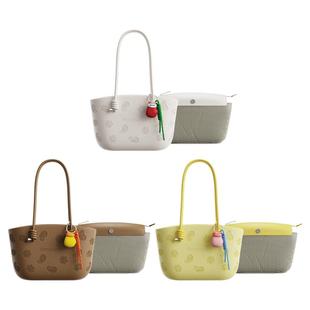 梵高范腰果花包新款可爱大容量托特包女防水防污上班通勤单肩包包