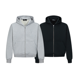 viavitsoe重磅短版宽松拉链连帽卫衣boxy外套秋冬