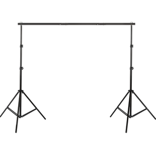 升辉 摄影背景架拍照背景布架子直播间布景挂布墙支撑架加粗伸缩杆视频拍摄绿幕抠像布白黑色吸光布绿布支架