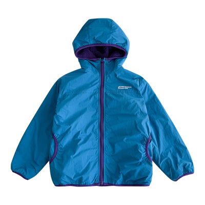 男童加厚冬季连帽双面穿冲锋衣