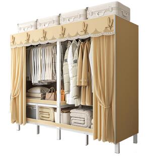 免安装折叠衣柜家用卧室出租房简易布衣柜加粗加厚全钢架结实耐用
