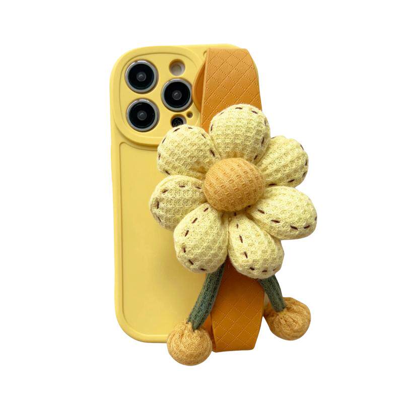 问心毛晓彤方筱然同款适用17苹果14/15/16手机壳腕带iphone11/12/13pro max硅胶xs太阳花xr斜