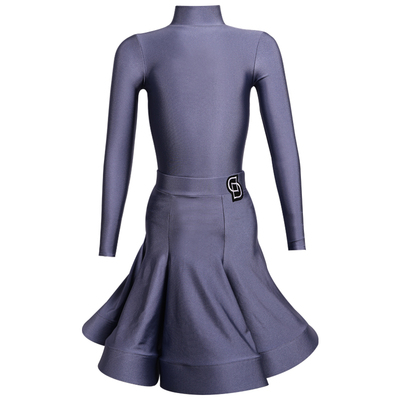 Dancebaby拉丁舞规定赛服高级珠光莱卡女童新款比赛考级服D46