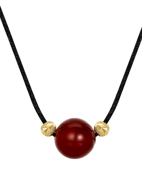 mck红玛瑙项链相思豆颈链配饰女