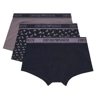 Armani/阿玛尼EA 男士鹰标3件装时尚四角内裤 EM000370 AF10779