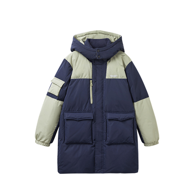 男童石墨烯中长款羽绒服极寒加厚