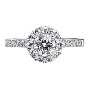 梵尼洛芙 爱慕18k金钻石戒指官方正品钻戒女求婚结婚钻戒50分定制