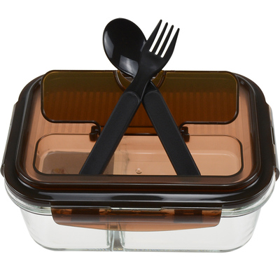 乐扣乐扣玻璃保鲜盒带分隔上班族