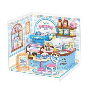 rolife若来三丽鸥超级世界玉桂狗咖啡店场景盲盒娃屋拼装玩具礼物