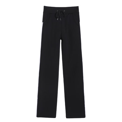 羊羔绒直筒加厚卫裤女高腰加绒运动裤女冬季长裤子外穿保暖休闲裤