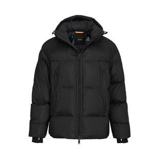 【自营】Hugo Boss男装棉衣外套男士休闲连帽秋冬保暖上衣