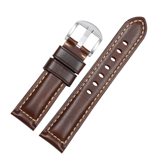 适配卡西欧edifice金属系列EFR-539L复古油蜡皮真皮手表带男23mm