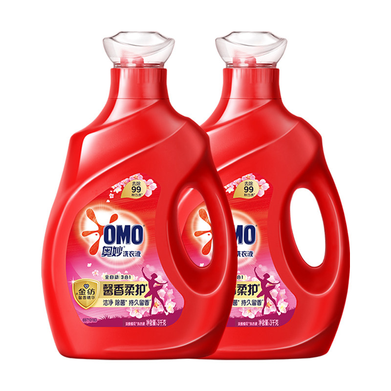 奥妙官方旗舰店正品洗衣液家庭用持久留香补充装整箱樱花香大瓶装
