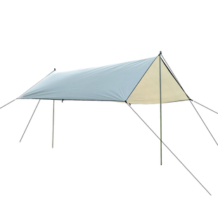 黑胶天幕防雨防晒便携式户外露营大天幕野营野餐遮阳涂层方形天幕