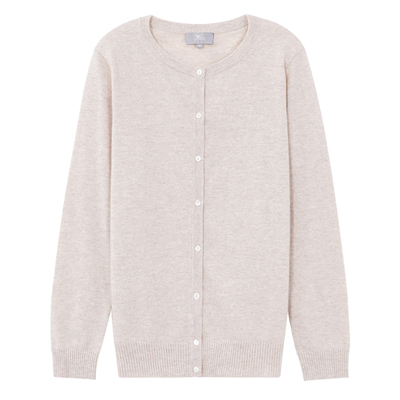 东黎净色简约纯绒针织开衫