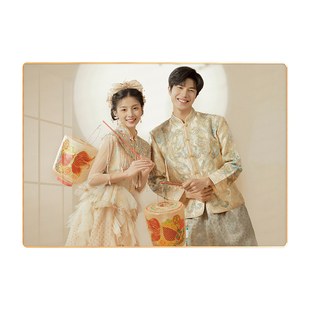 婚纱照放大相框挂墙全家福结婚照定制照片打印加做成相册高级感