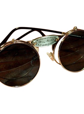 手作蒸汽朋克福尔摩斯黑镜片太阳