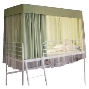 大学生宿舍遮光床帘一体式蚊帐女寝室全包围窗帘上下铺通用可伸缩