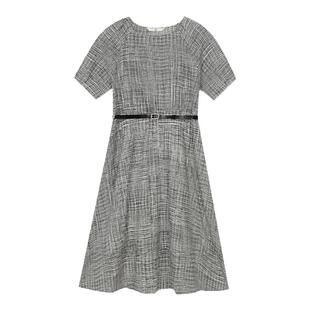 末未MIIWII24夏全棉黑白小点连衣裙L242504女士