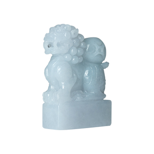 张小凤 孤品翡翠印章 糯冰玉石空白书法书画藏书章压角章文房摆件挂件收藏礼盒礼品