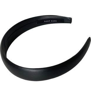 韩国进口 复古气质handmade手工全包皮革高颅顶纯色发箍发卡