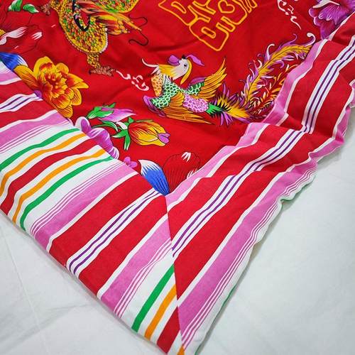 纯棉东北大花布褥子手缝棉花褥垫子怀旧喜庆结婚床垫子