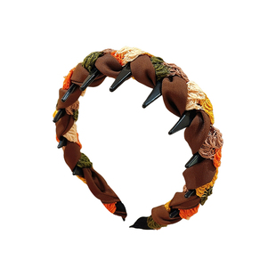 日常外戴高颅顶波浪发箍女款洗脸压发头箍秋冬发饰显脸小减龄发卡