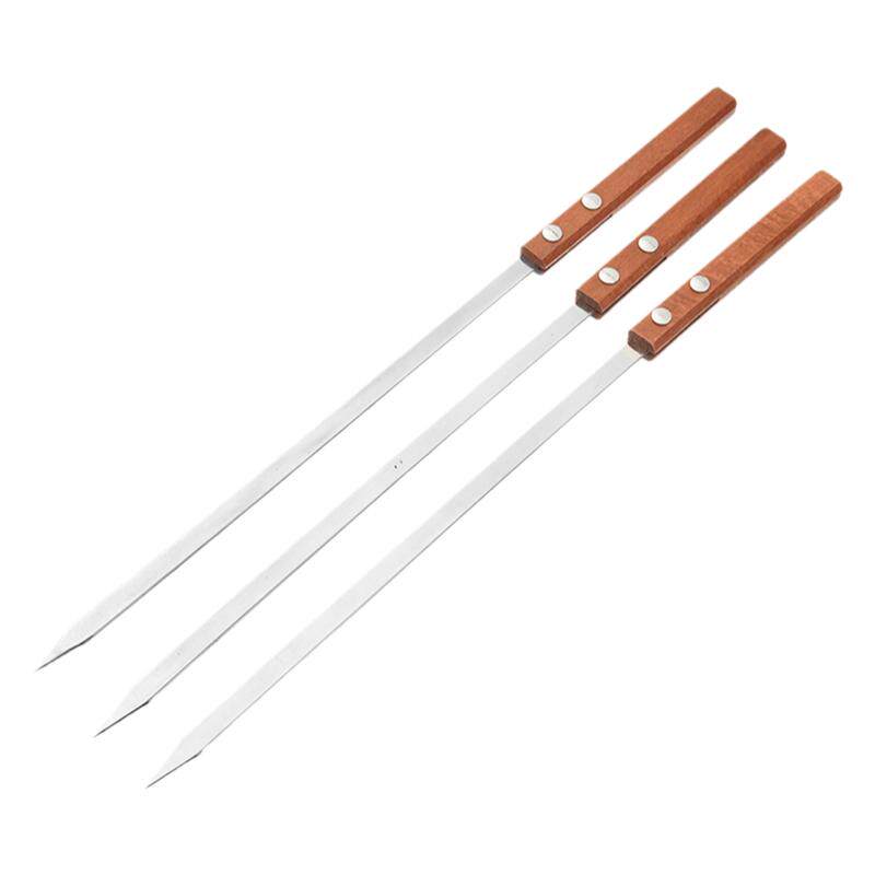 羊肉串钳子大串大号烧烤签子不锈钢扁签铁签字户外用具配件商用烧