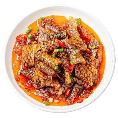 荷味红油鱼皮卷宴席凉菜解冻即食