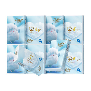 可心柔手帕纸云柔巾便携式纸巾小绒巾四层加厚餐巾纸10片随身装