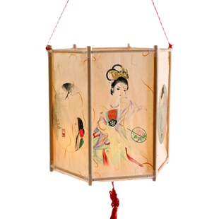 创意自制灯笼空白宣纸diy材料 儿童手工制作花灯纸可绘画书写用纸