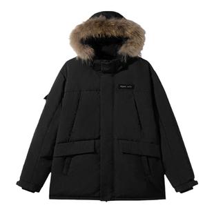 PONY波尼1972新款男子灰鸭绒防风防泼水羽绒服外套244M2OF11