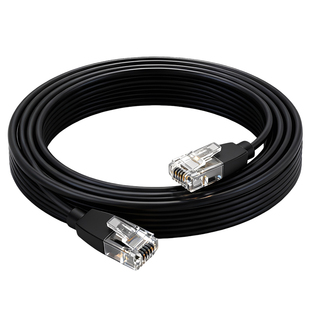 灵派电话线2/4芯一体成型水晶头四芯纯铜线芯传真机 座机电话线