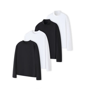 【棉中臻品】REBELTOREBEL 莫代尔长绒棉/圆领半高领打底长袖T恤