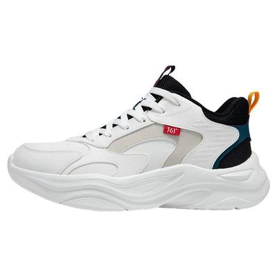 361男鞋加绒加厚运动鞋2025冬季新款休闲鞋361度皮面保暖跑步鞋男