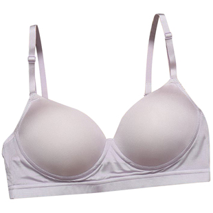 推荐夏真丝针织无钢圈文胸超薄款女透气健康睡眠内衣全桑蚕丝