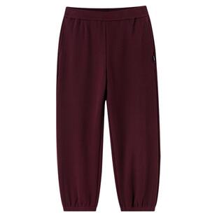 安奈儿童装男童女童裤子冬新款加绒保暖休闲束脚弹力运动长裤