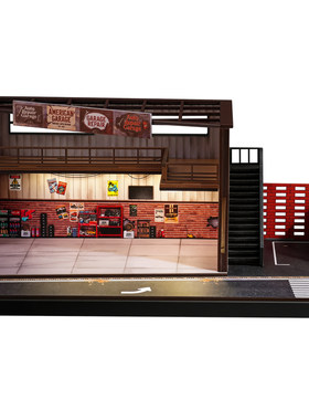 收藏家1/64灯光仓库场景模型