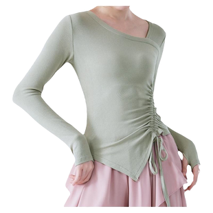 舞蹈服上衣女成人现代舞练功服长袖夏季古典舞中国舞形体服套装