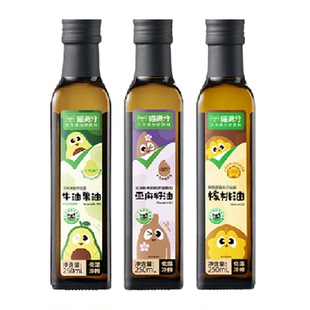 猫超臻选核桃油亚麻籽油牛油果油辅食油DHA婴儿冷榨一级热炒油