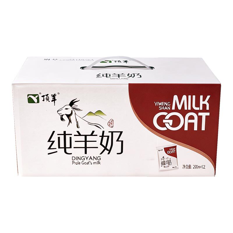 顶羊纯羊奶200ml*12袋无蔗糖不甜