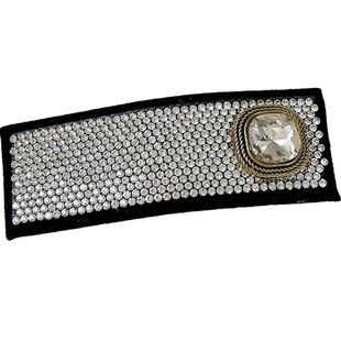 水钻前额刘海一字侧边夹发夹子头饰bb头发卡女带钻后脑勺中年妈妈