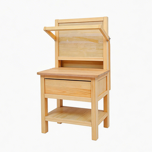 美术生画室专用一体画凳可升降实木画桌画室布置桌椅素描写生画桌