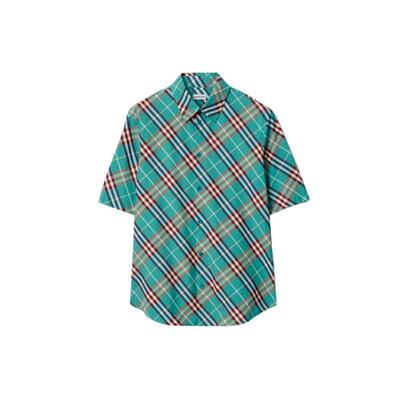 休闲版型格纹棉质衬衫BURBERRY