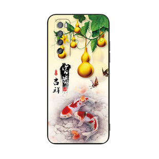 LuckRider适用于华为nova7手机壳nove七全包jef-an00励志软壳naowa7富贵吉祥nav07夏天JEF-AN00中式huawei潮