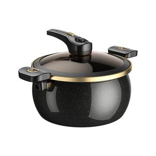 珐琅微压汤锅家用煮锅陶瓷不粘锅炖肉煲汤双耳炖锅燃气电磁炉通用